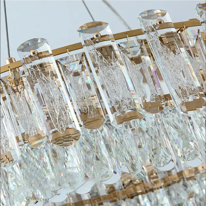 Gold Crystal 85cm Pendant Chandelier