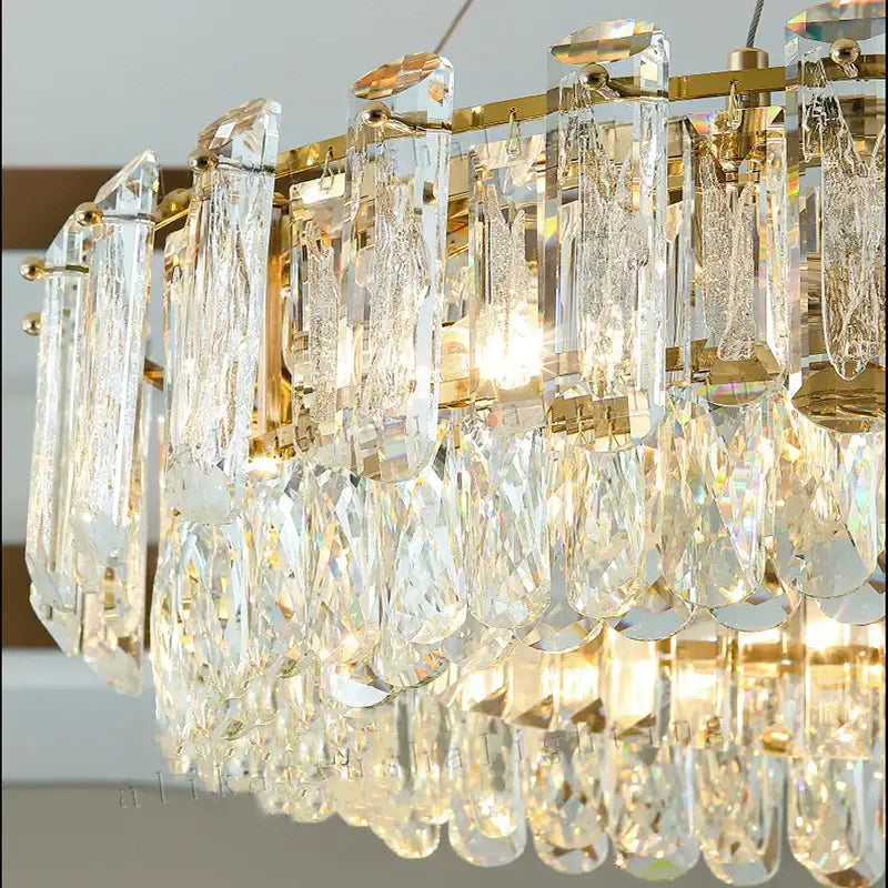 Gold Crystal 85cm Pendant Chandelier