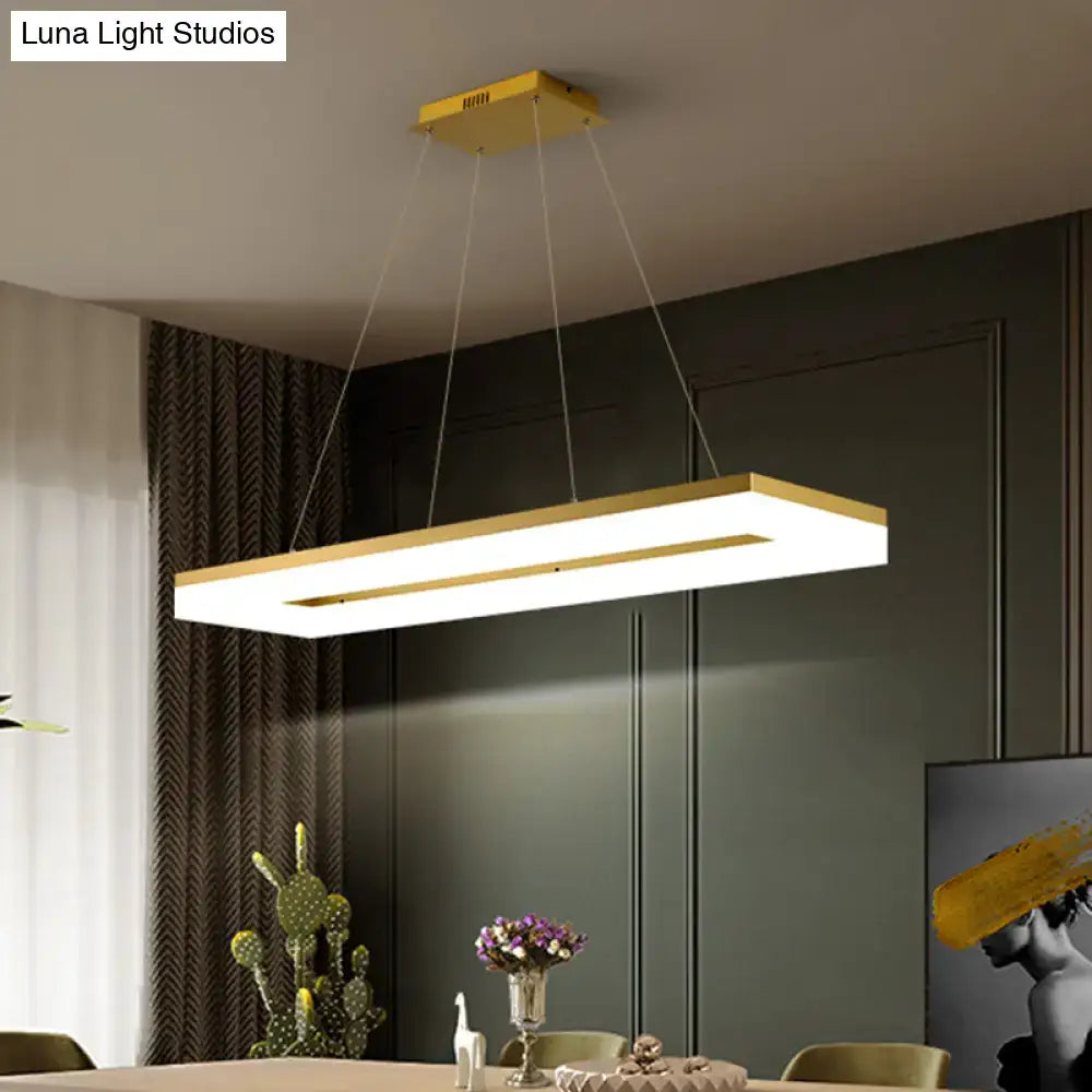 Gold Rectangular LED Ceiling Light