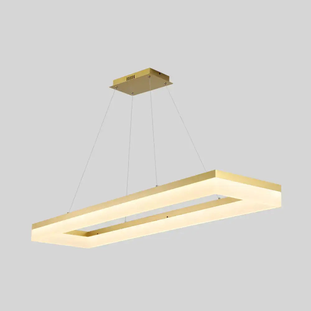 Gold Rectangular LED Ceiling Light
