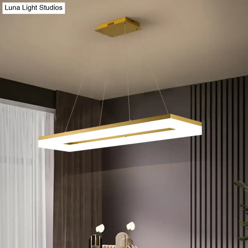 Gold Rectangular LED Ceiling Light