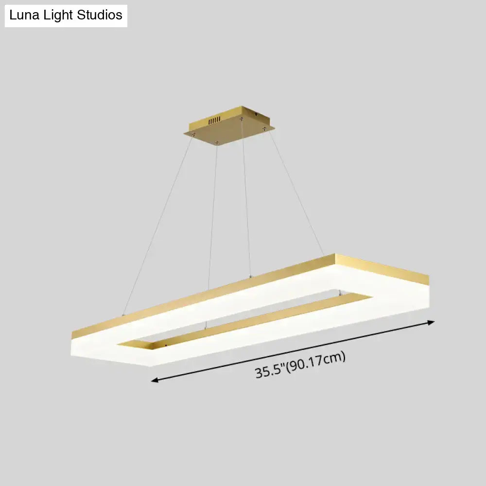 Gold Rectangular LED Ceiling Light
