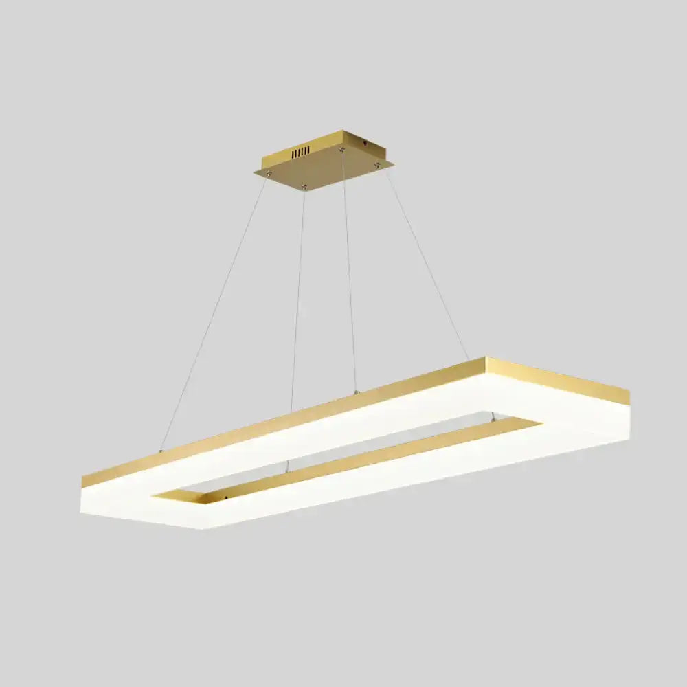 Gold Rectangular LED Ceiling Light