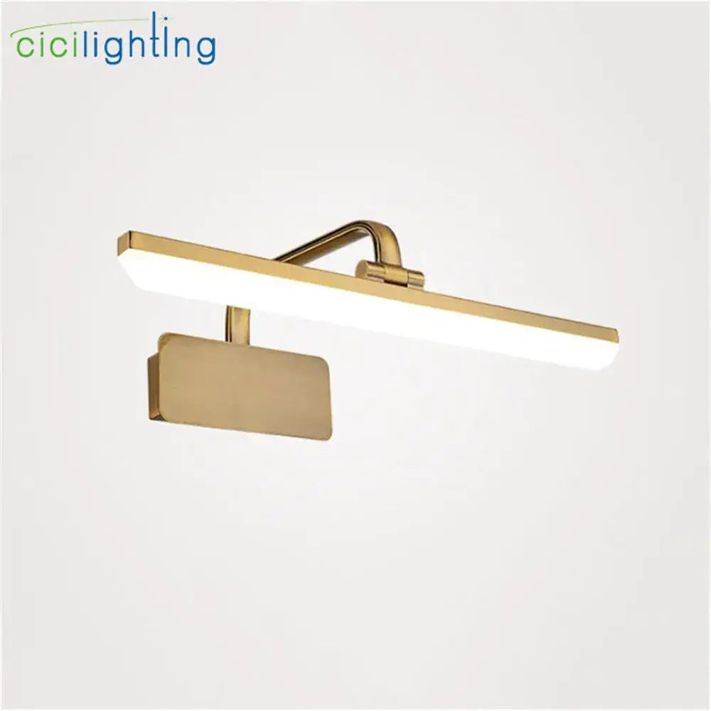 Gold LED Vanity Light 40-70cm Acrylic Finish