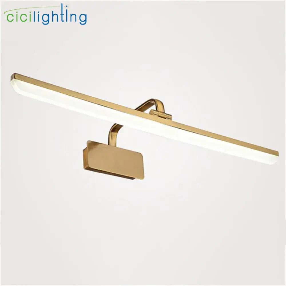 Gold LED Vanity Light 40-70cm Acrylic Finish