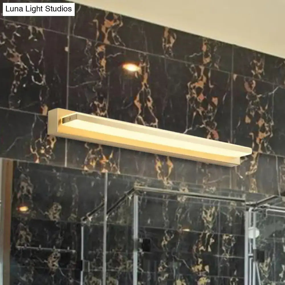 Gold LED Wall Sconce Rectangular Acrylic Shade