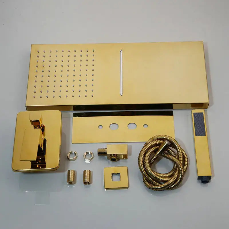 Gold Shower Mixer Set