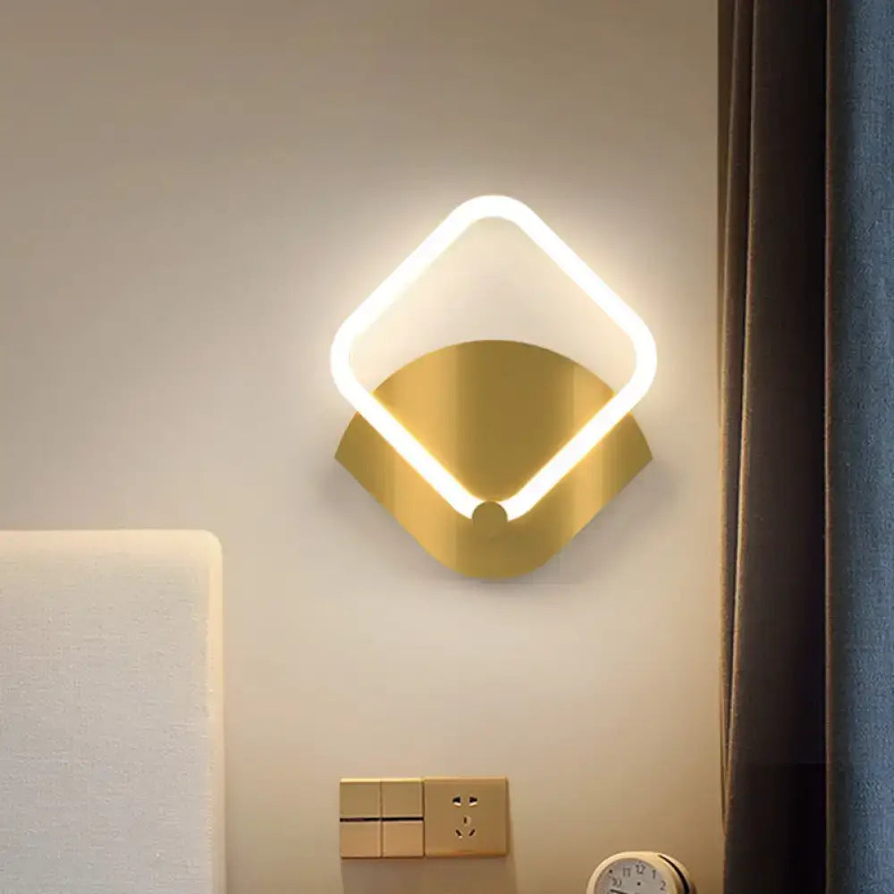 Gold LED Warm Glow Wall Sconce