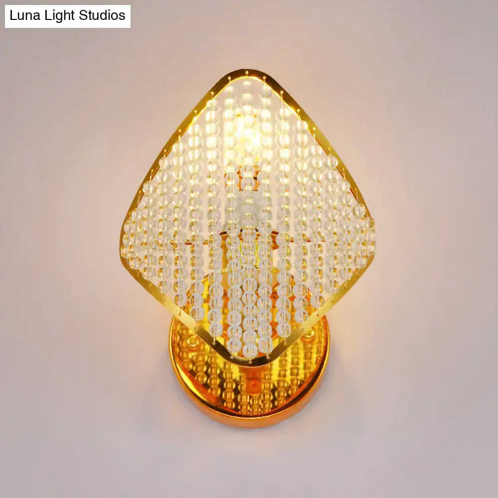 Gold Clear Crystal Wall Light