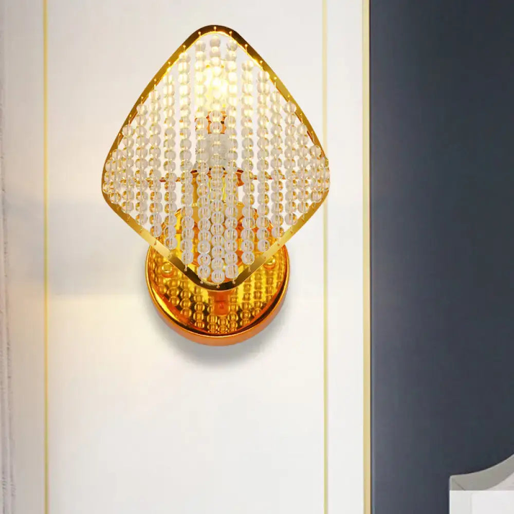 Gold Clear Crystal Wall Light