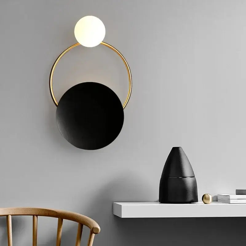 Gold Ring Glass Sconce