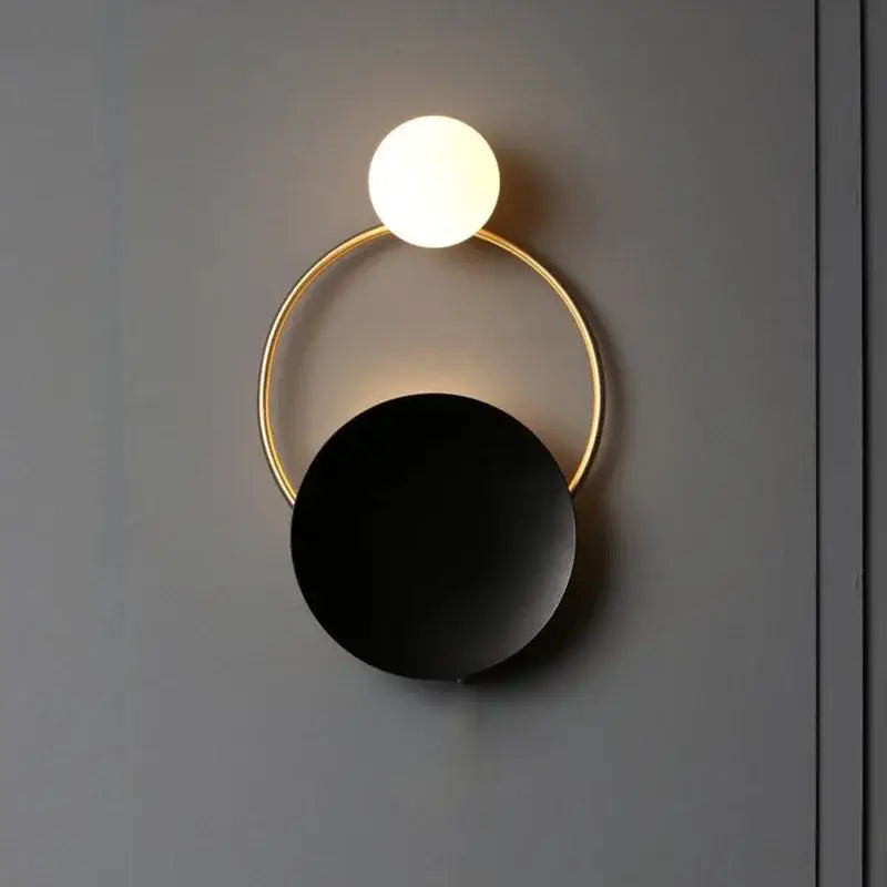 Gold Ring Glass Sconce