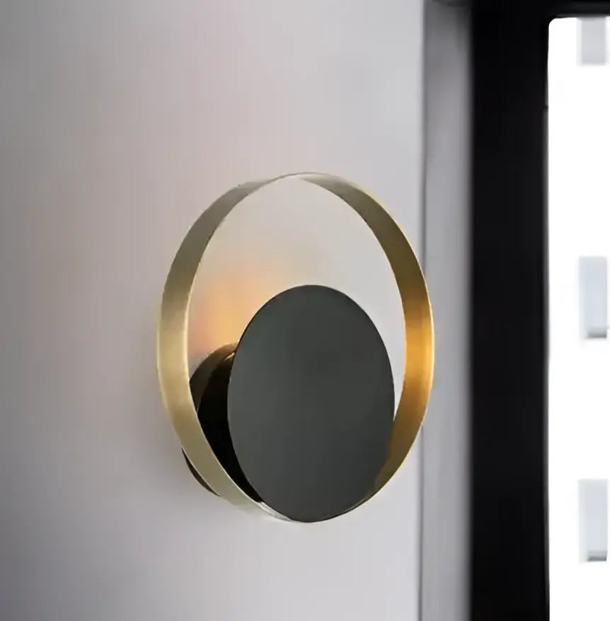 Gold Ring Glass Sconce