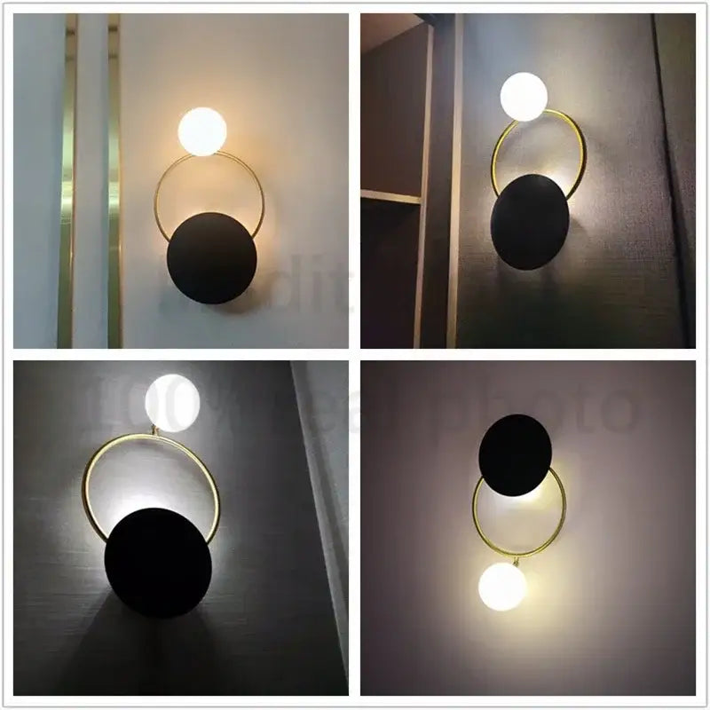 Gold Ring Glass Sconce