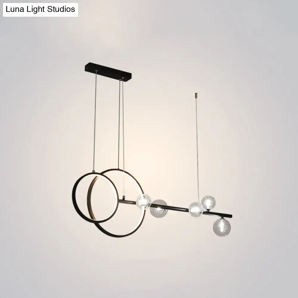 Gold Clear Glass Adjustable Pendant Light