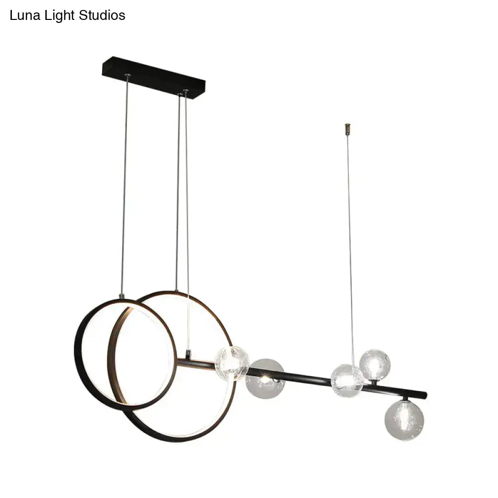 Gold Clear Glass Adjustable Pendant Light