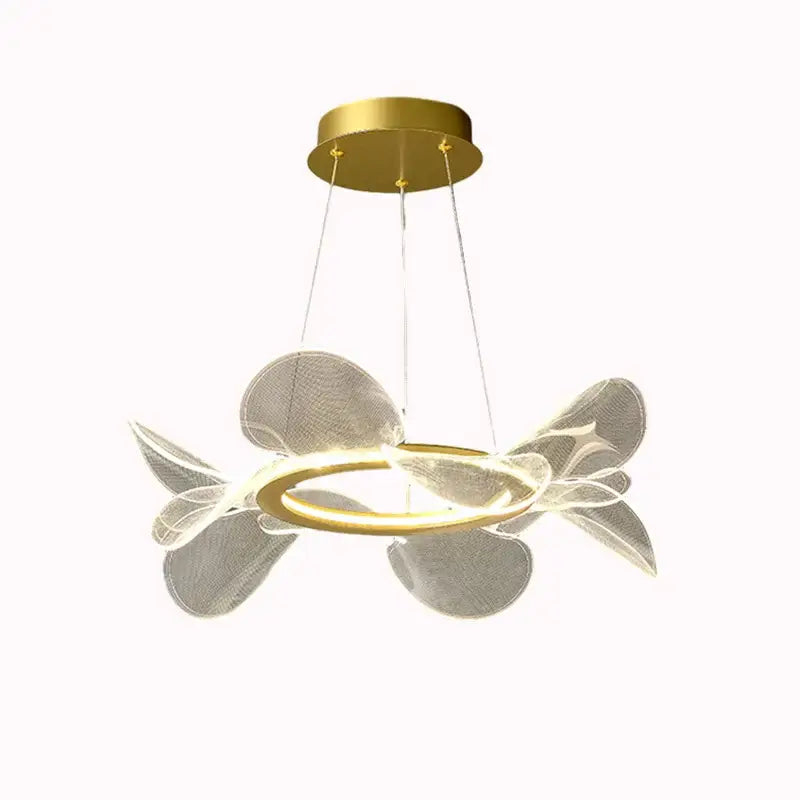 Gold Leaf Cluster Pendant Light Dimmable