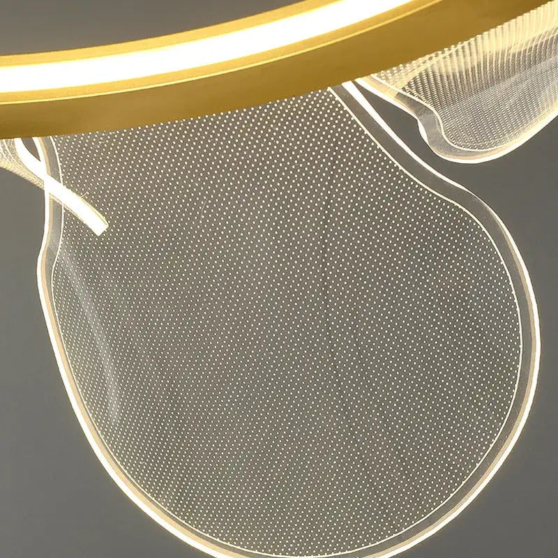 Gold Leaf Cluster Pendant Light Dimmable