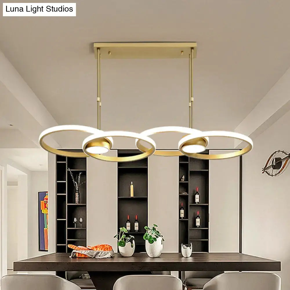 Gold Ring Warm White LED Pendant Light