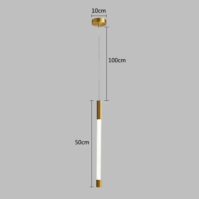 Gold Ring LED Pendant 2-Head Minimalist Design