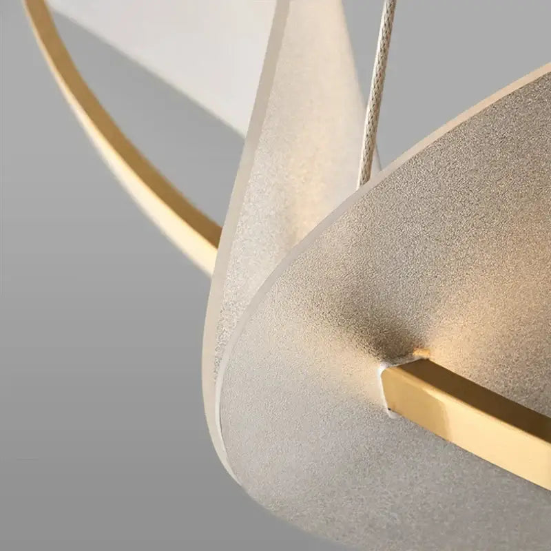 Gold Acrylic Petal Pendant