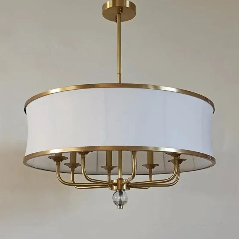 Gold Rod Crystal Chandelier