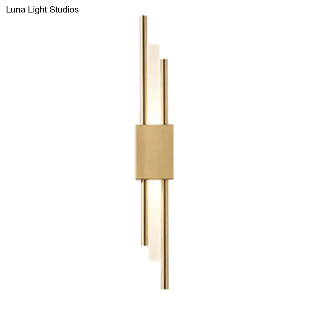 Gold Rod LED Wall Sconce