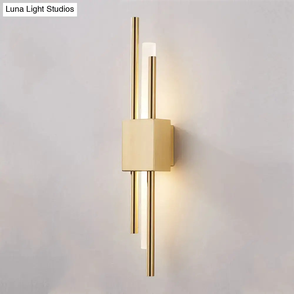 Gold Rod LED Wall Sconce