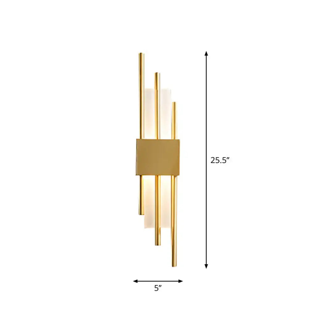 Gold Rod LED Wall Sconce