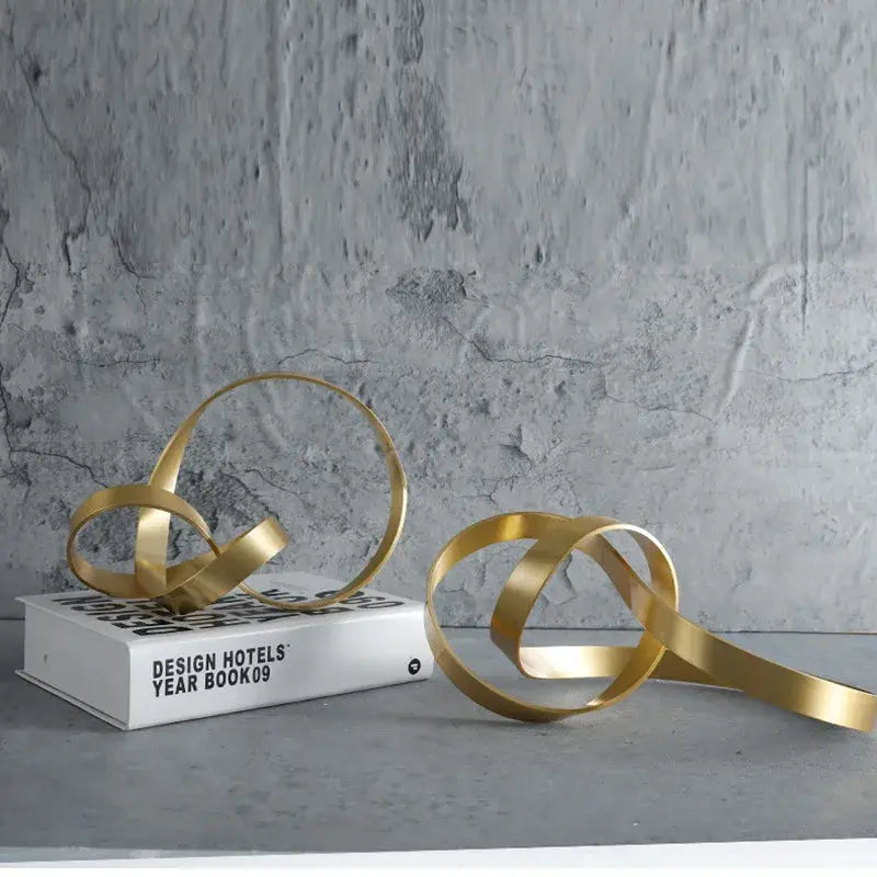 Gold Rope Knot Sculpture