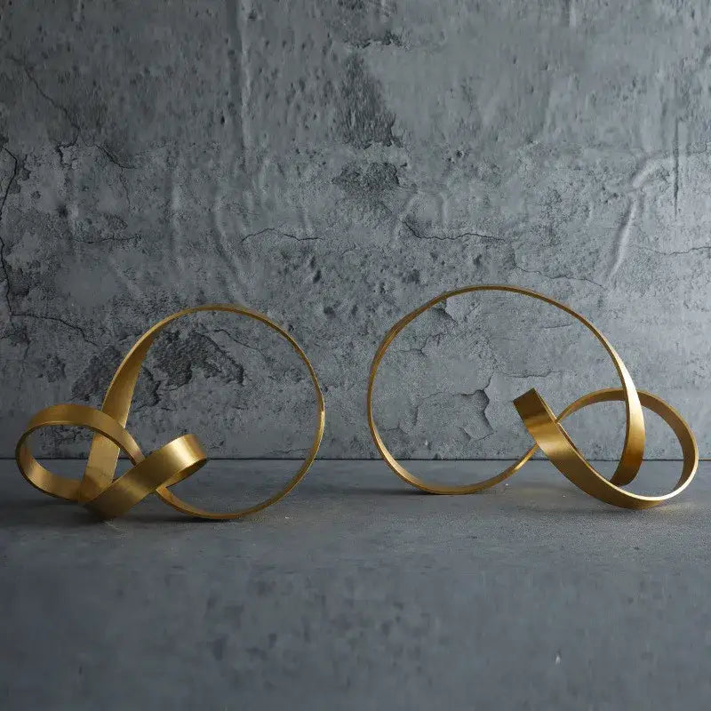 Gold Rope Knot Sculpture