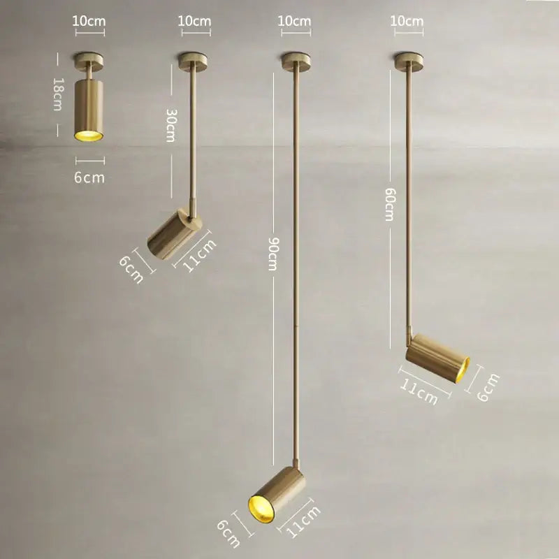 Gold Rotating Pendant Light