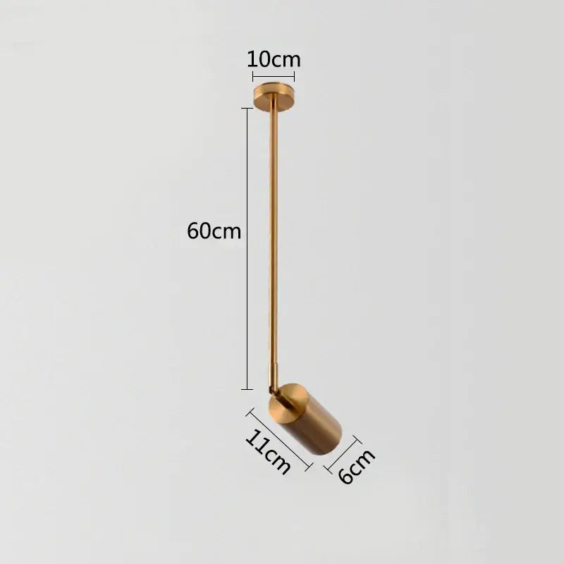 Gold Rotating Pendant Light
