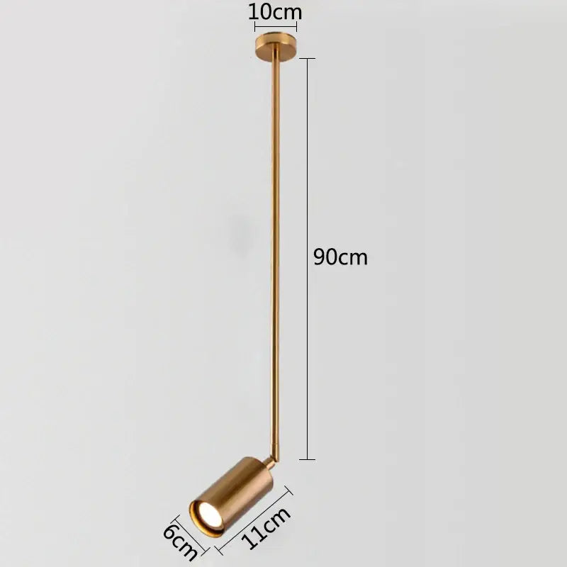 Gold Rotating Pendant Light