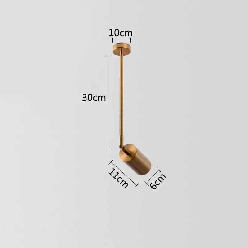 Gold Rotating Pendant Light