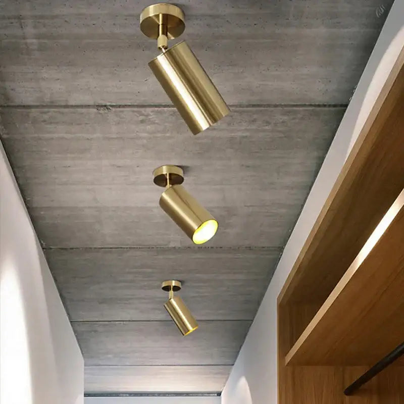 Gold Rotating Pendant Light