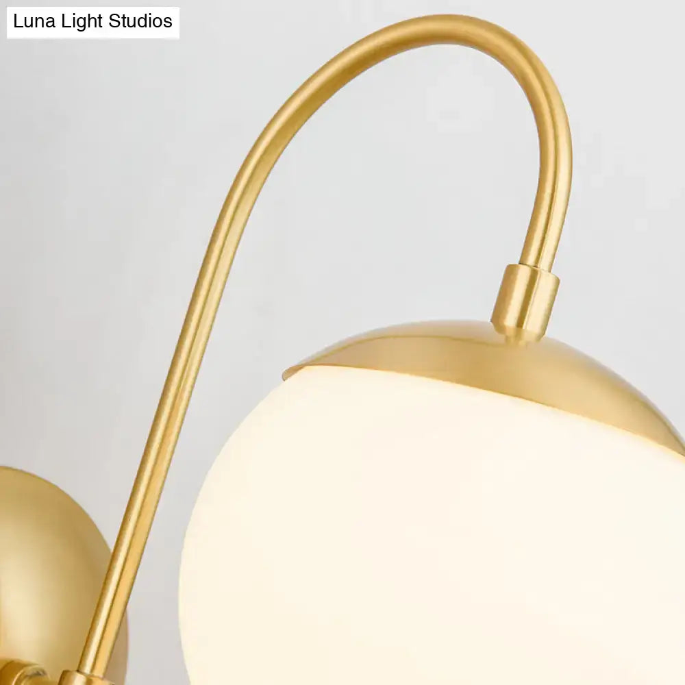 Gold Opal Glass Wall Lamp