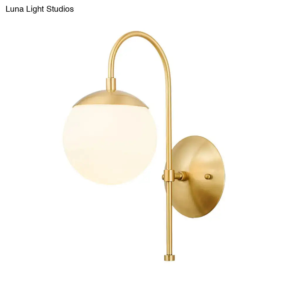 Gold Opal Glass Wall Lamp