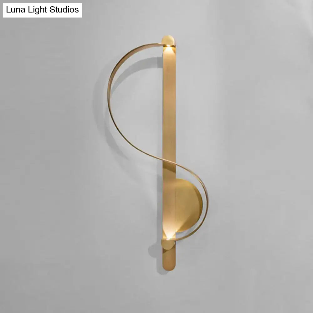 Gold S-Shape Wall Sconce
