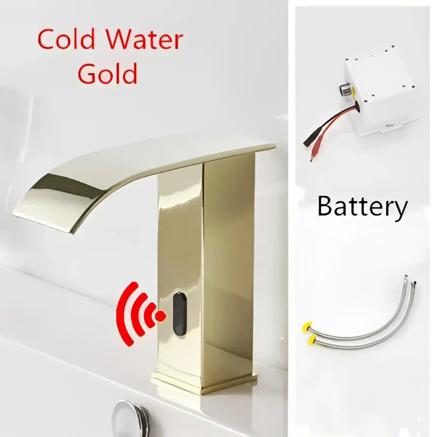 Gold Sensor Waterfall Faucet