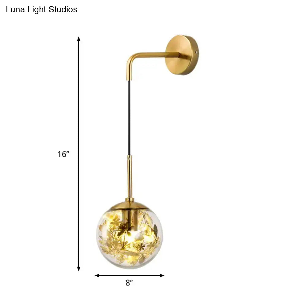 Gold Shattered Leaf Sconce