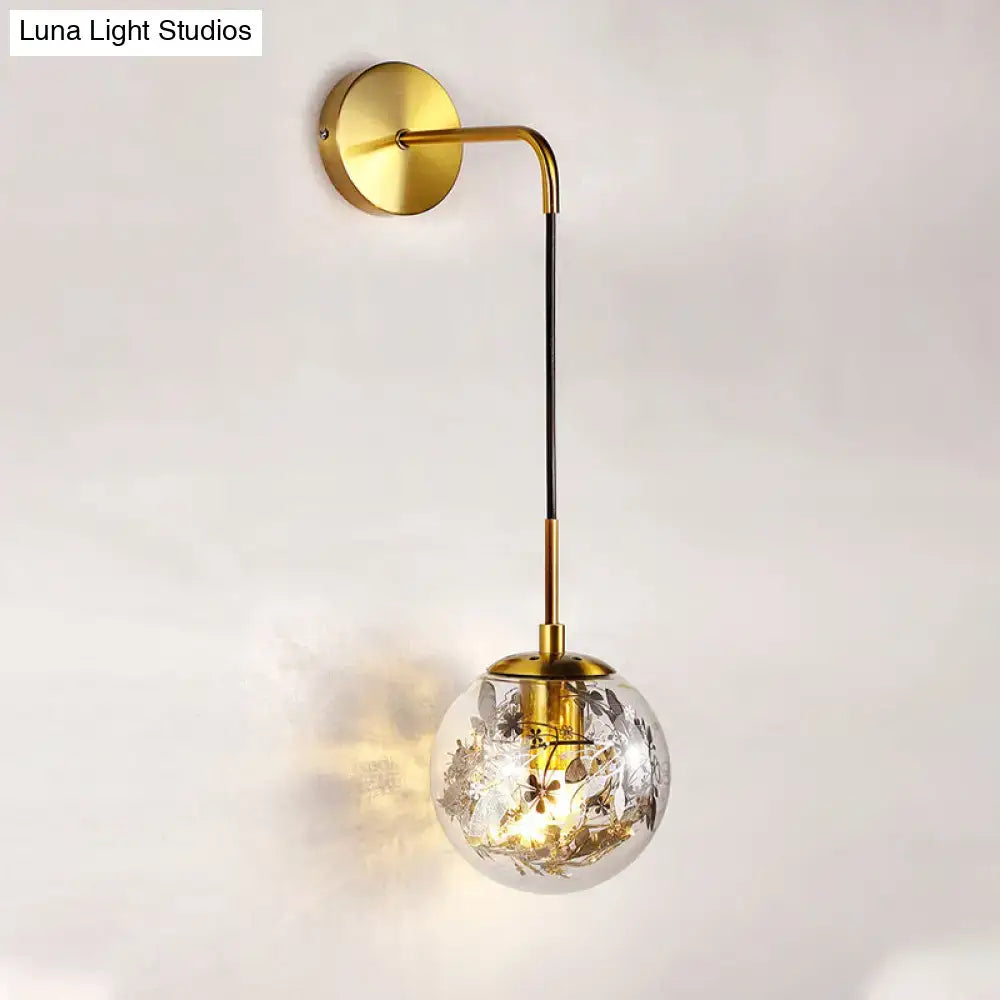 Gold Shattered Leaf Sconce