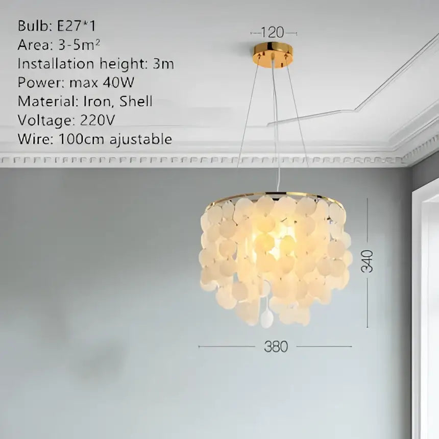 Gold Shell Chandelier