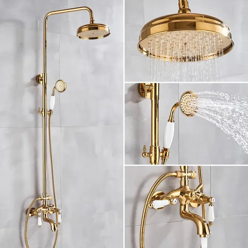 Gold Ceramic Shower System
