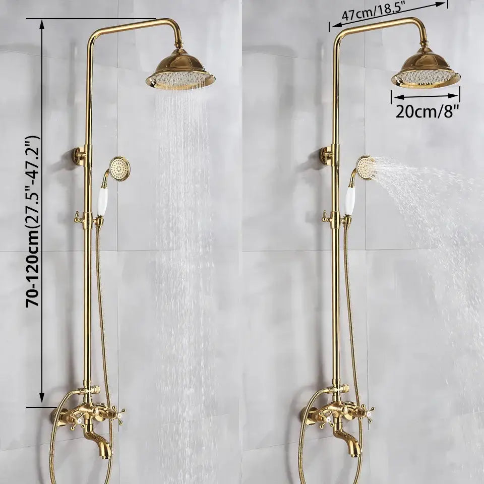 Gold Ceramic Shower System