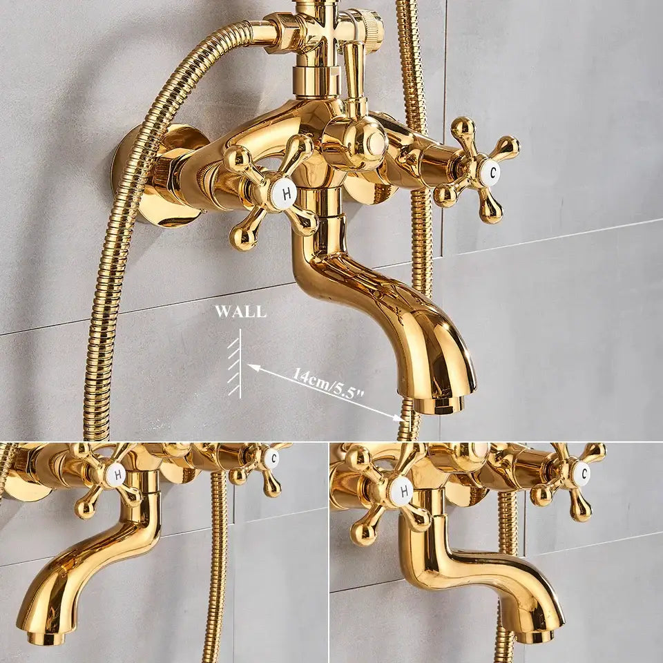 Gold Ceramic Shower System