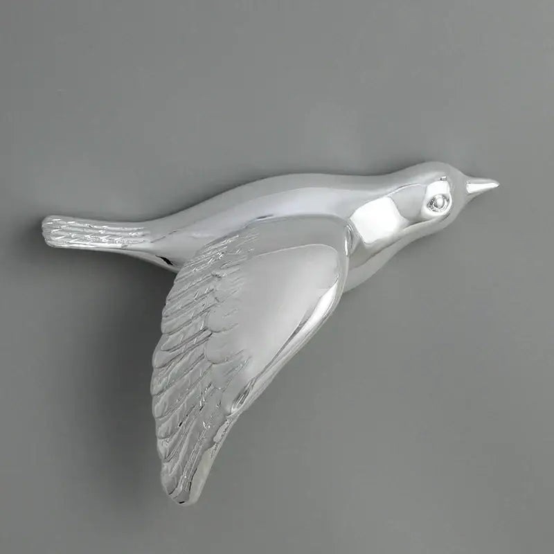 Gold Silver Bird Wall Art