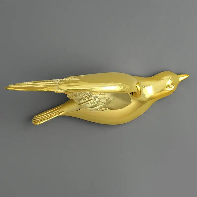 Gold Silver Bird Wall Art