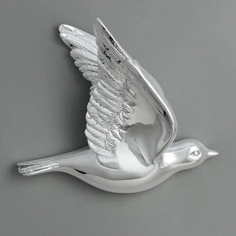 Gold Silver Bird Wall Art