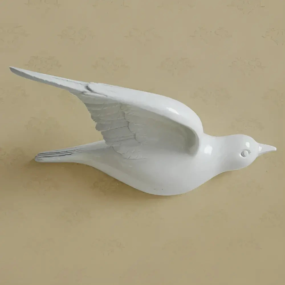 Gold Silver Bird Wall Art